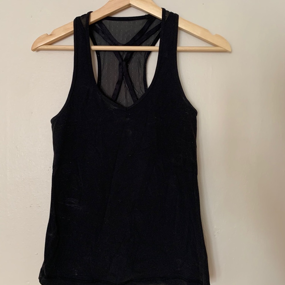 Lululemon Razorback tank with mesh detail